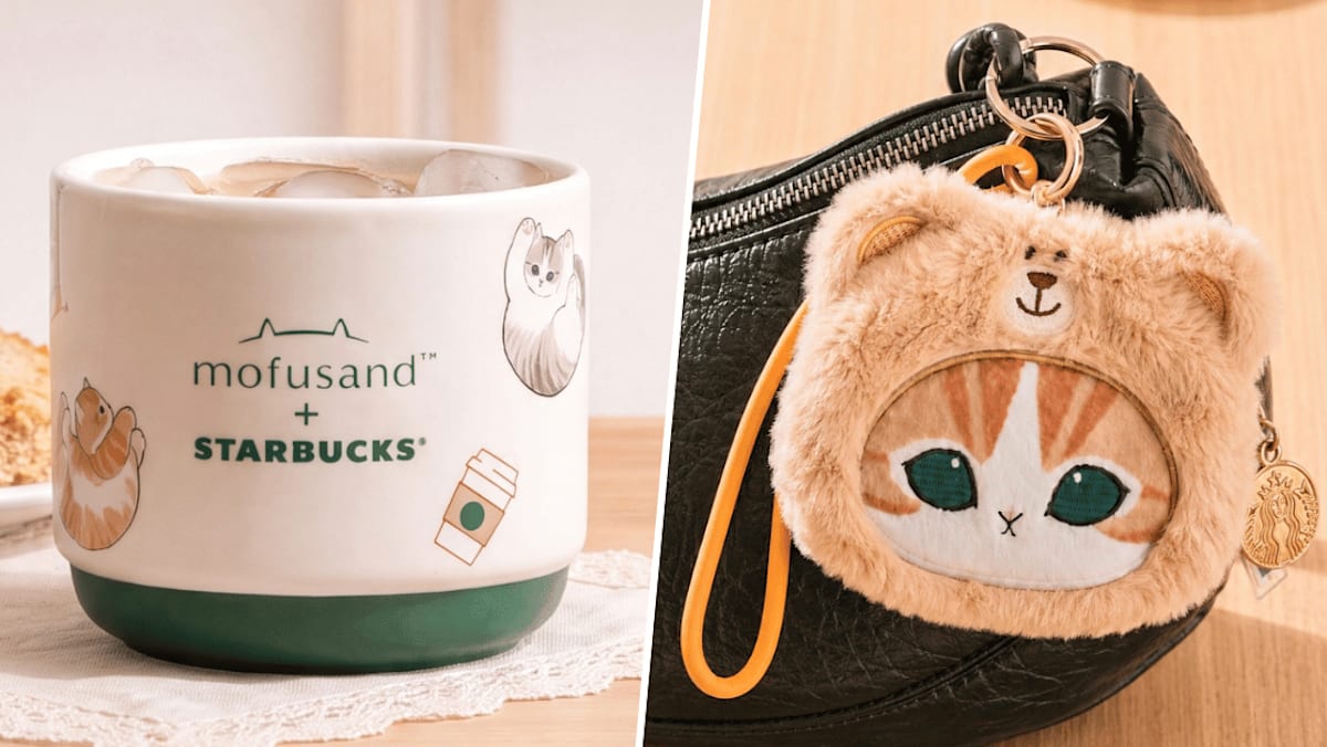 Starbucks Singapore’s New Mofusand Merch Has Cat Wristlet Pouches & Drinkware