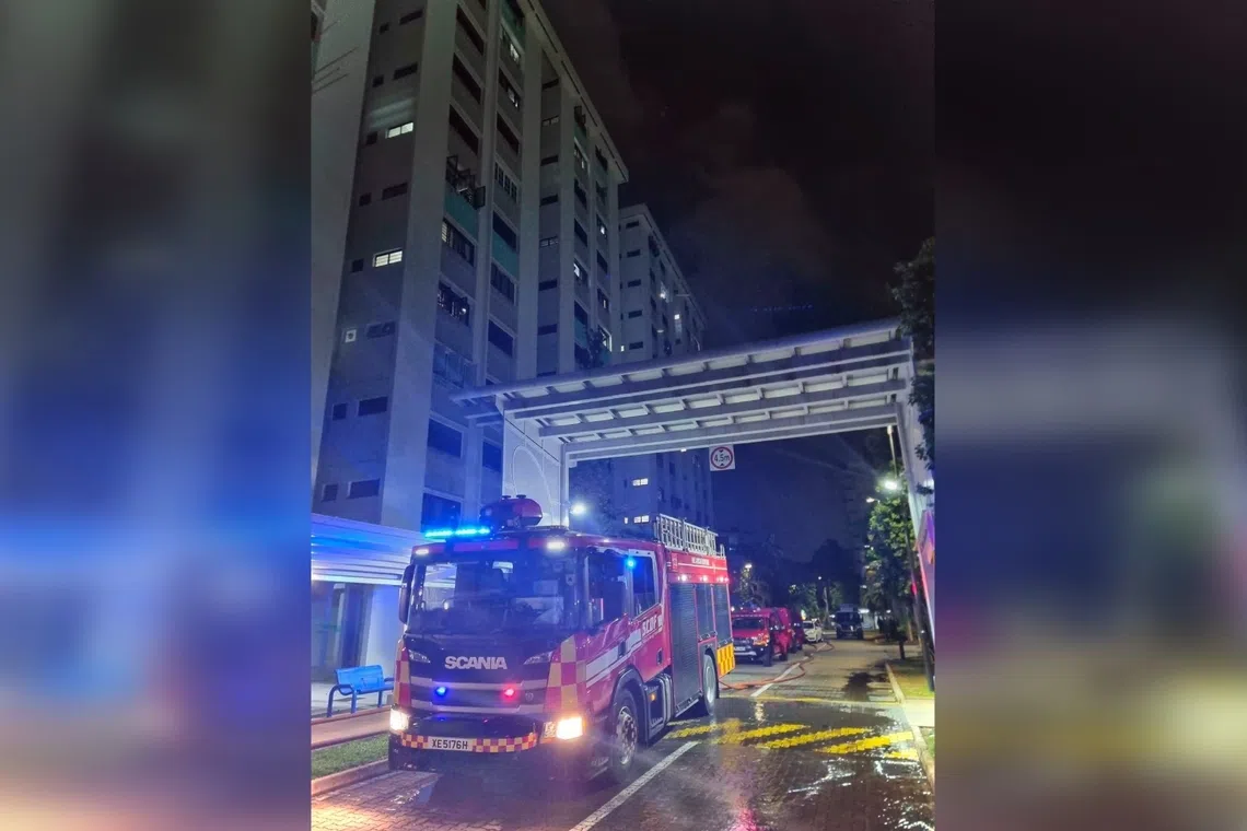 Clementi HDB flat fire: 3 hospitalised