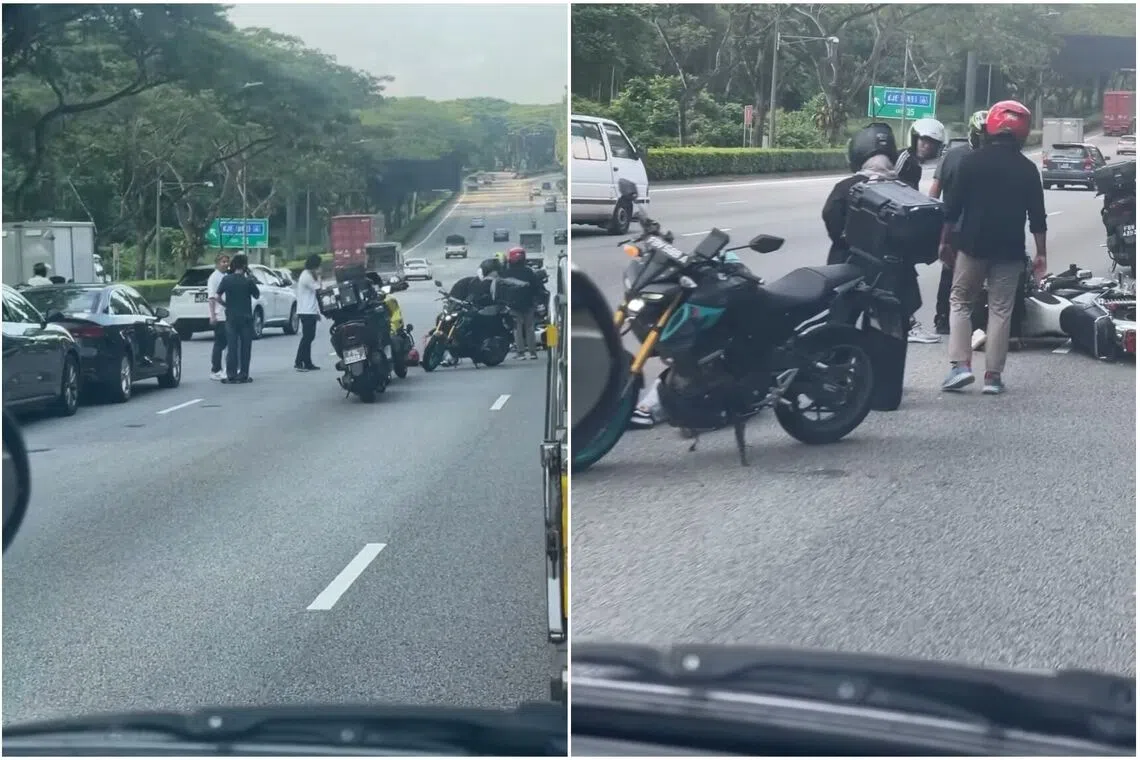 Police looking for car driver involved in PIE accident that injured motorcyclist