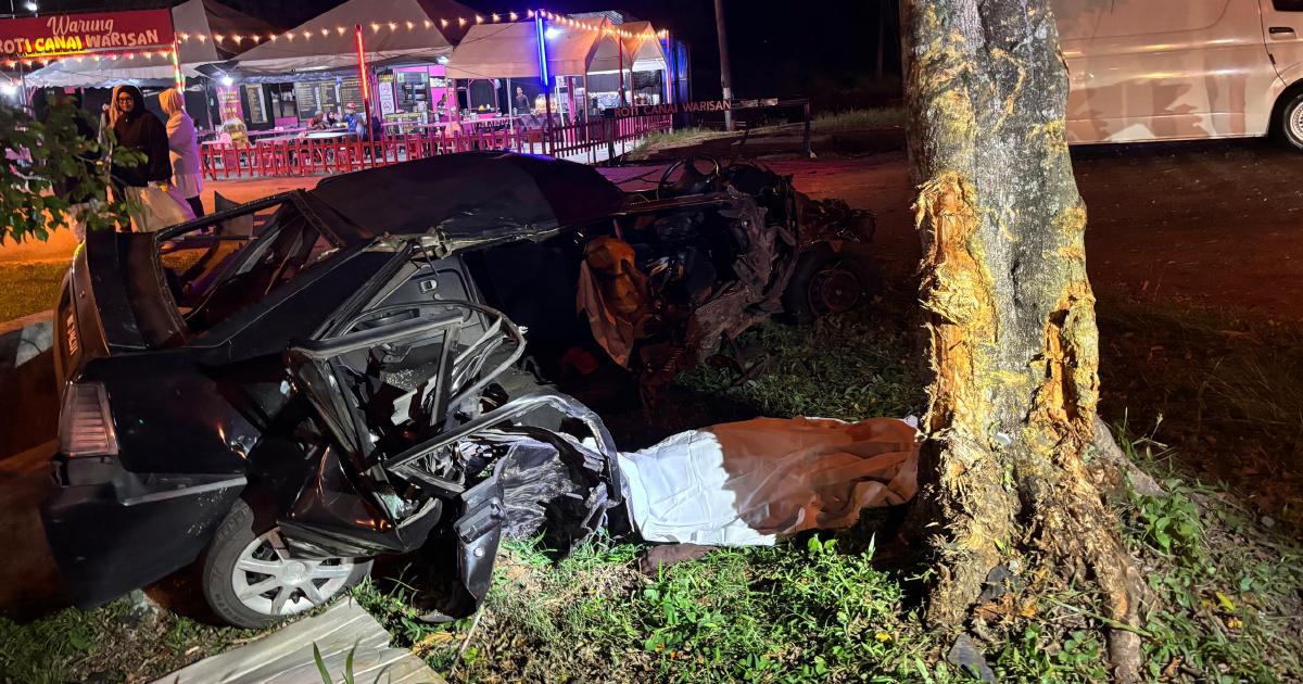 Two killed, one injured as car crashes into tree in Rompin