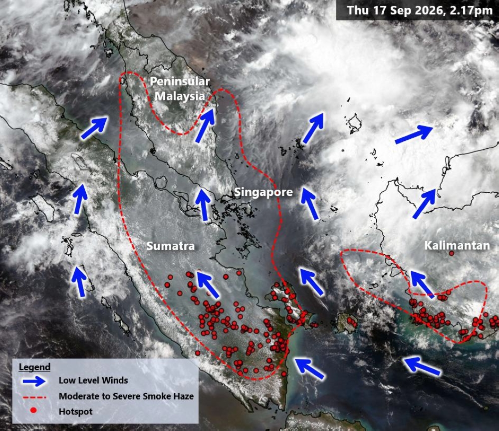 Haze returns to unhealthy levels in Singapore as smoke drifts from Indonesia