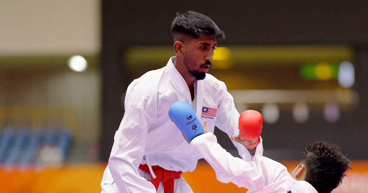 Thevendran delivers Malaysia’s first medal with karate bronze at Asian Games