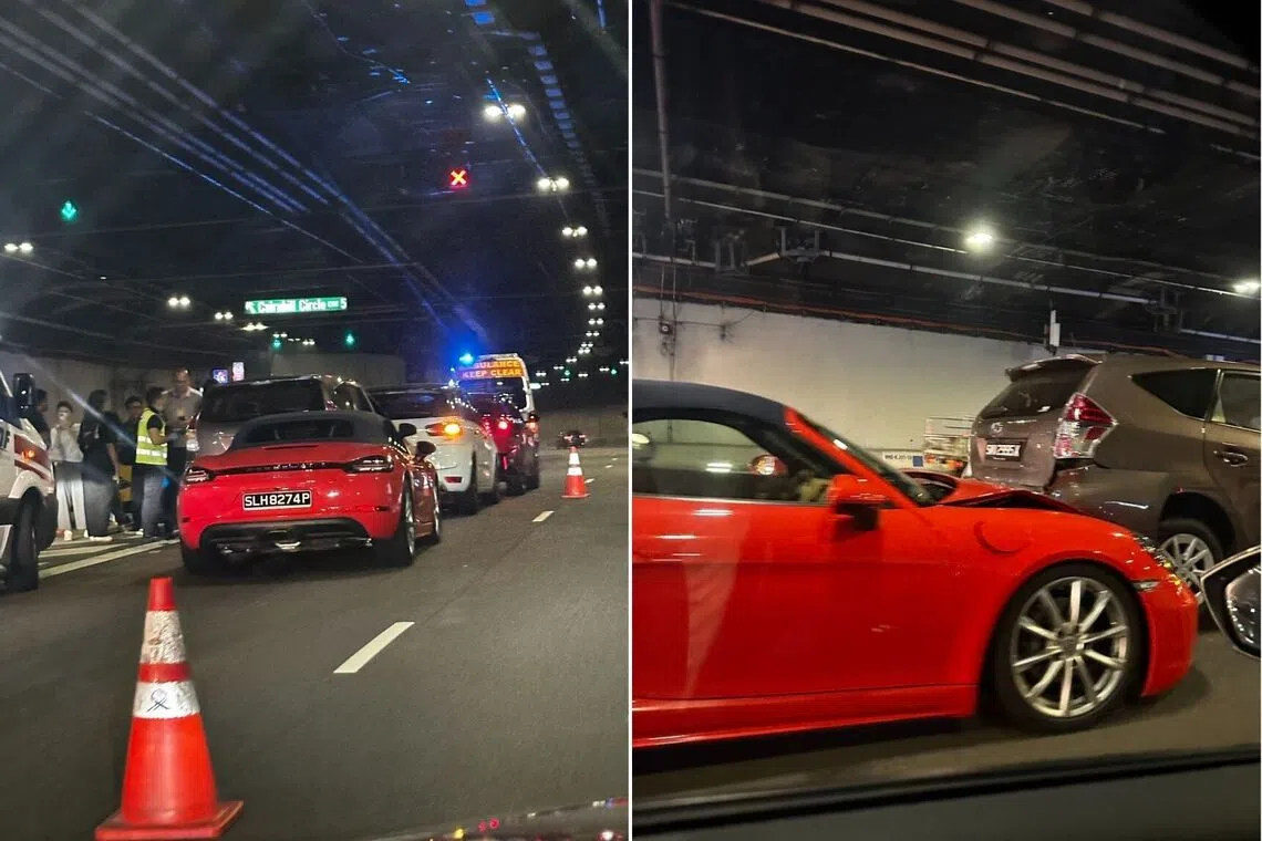 Four taken to hospital after multi-vehicle accident on CTE