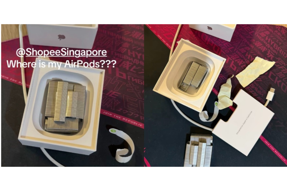 ‘Absolutely ridiculous’: Singapore Shopee shopper orders AirPods, gets a box of staples instead